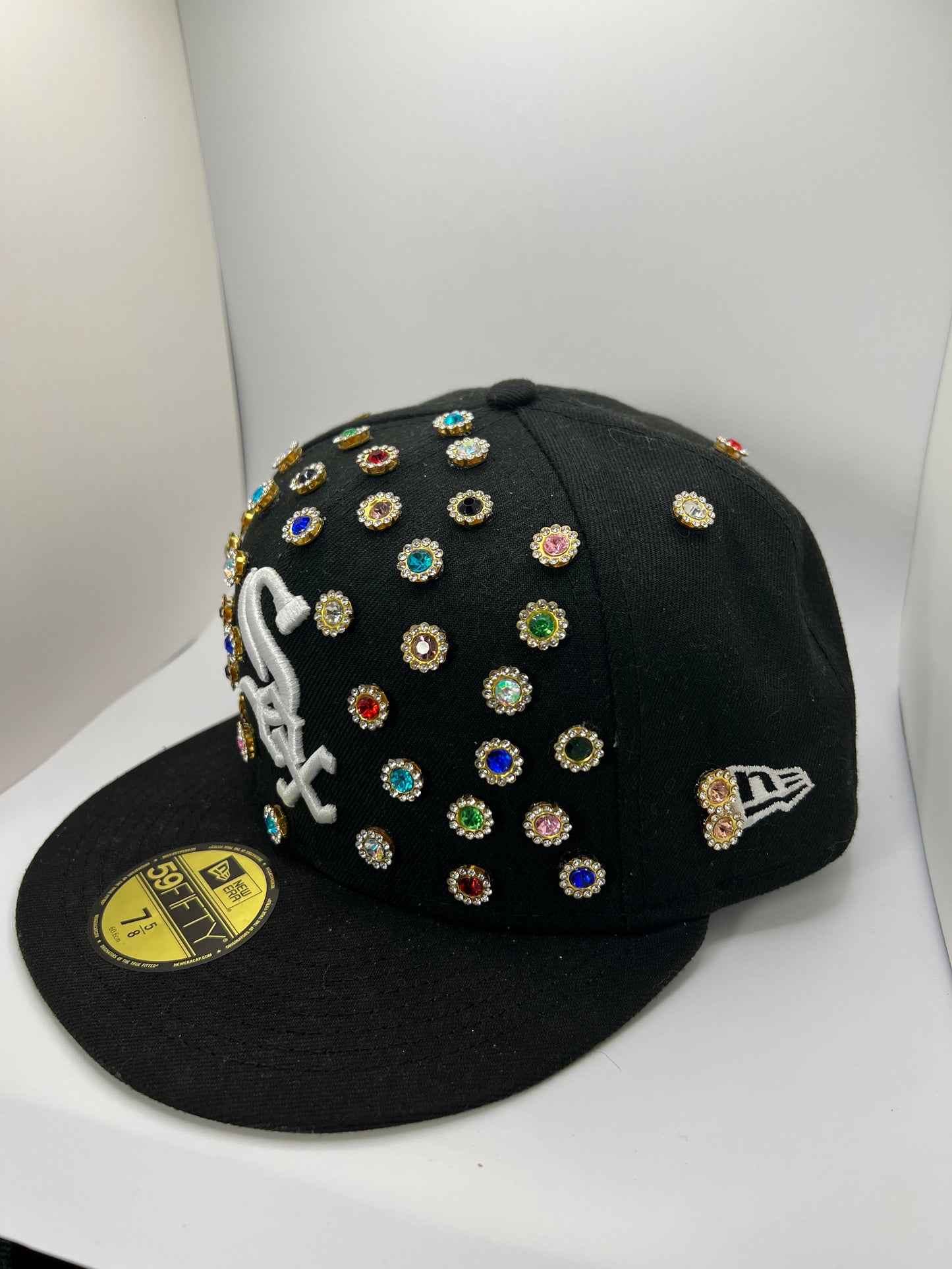 Sox Rhinestone Charm Hat (Black)