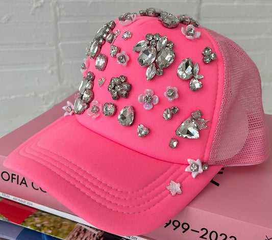 Trucker Charm Hat (Pink)
