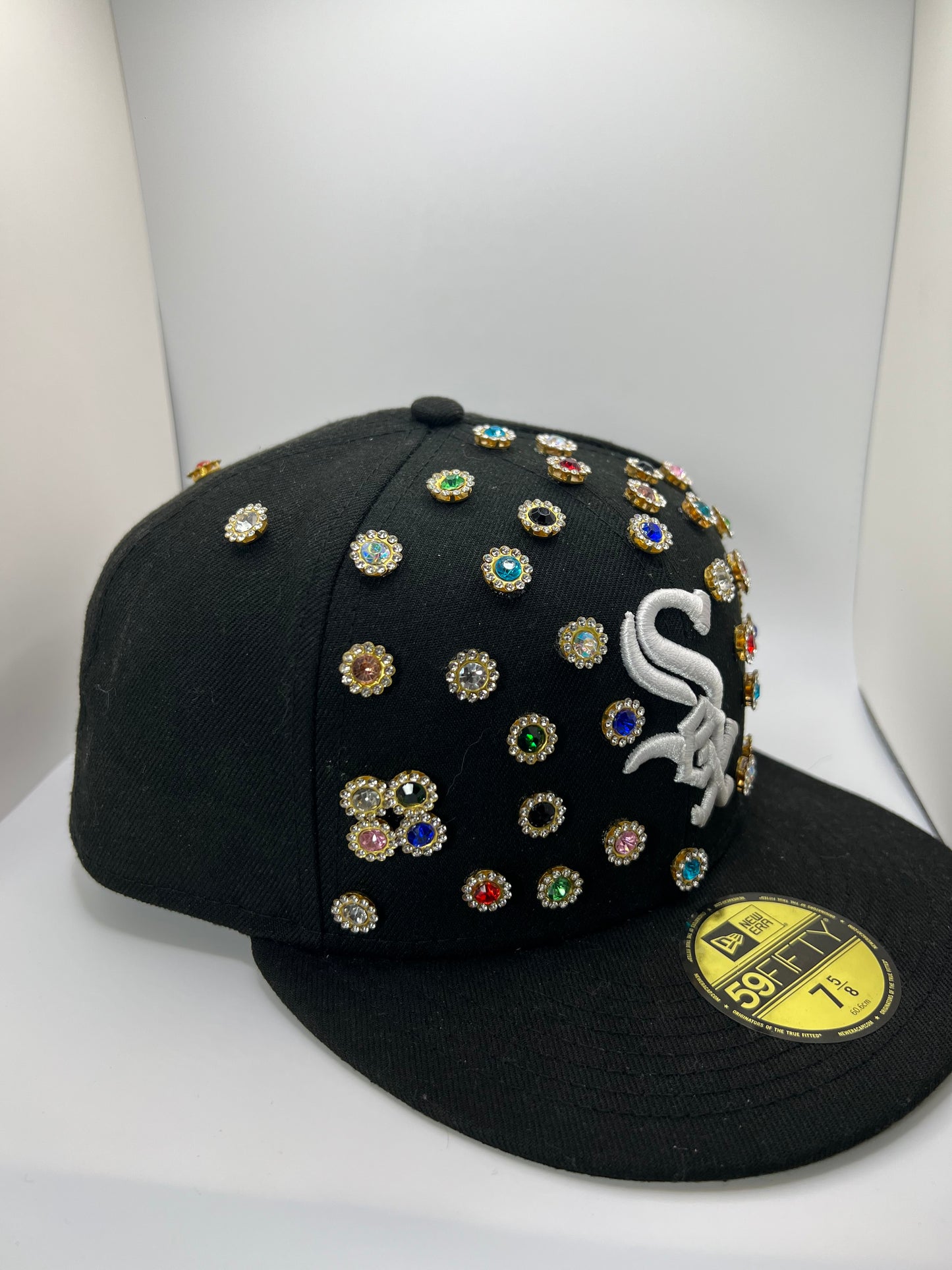 Black Sox Rhinestone Charm Hat