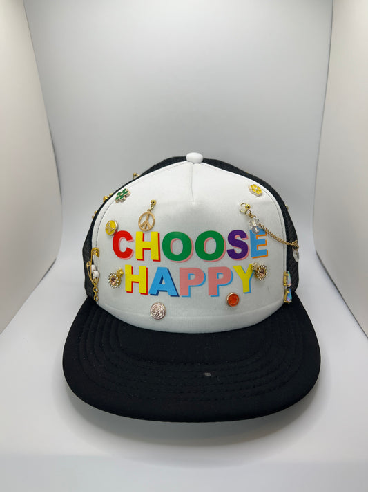 Choose Happy Junk Charm Trucker Hat