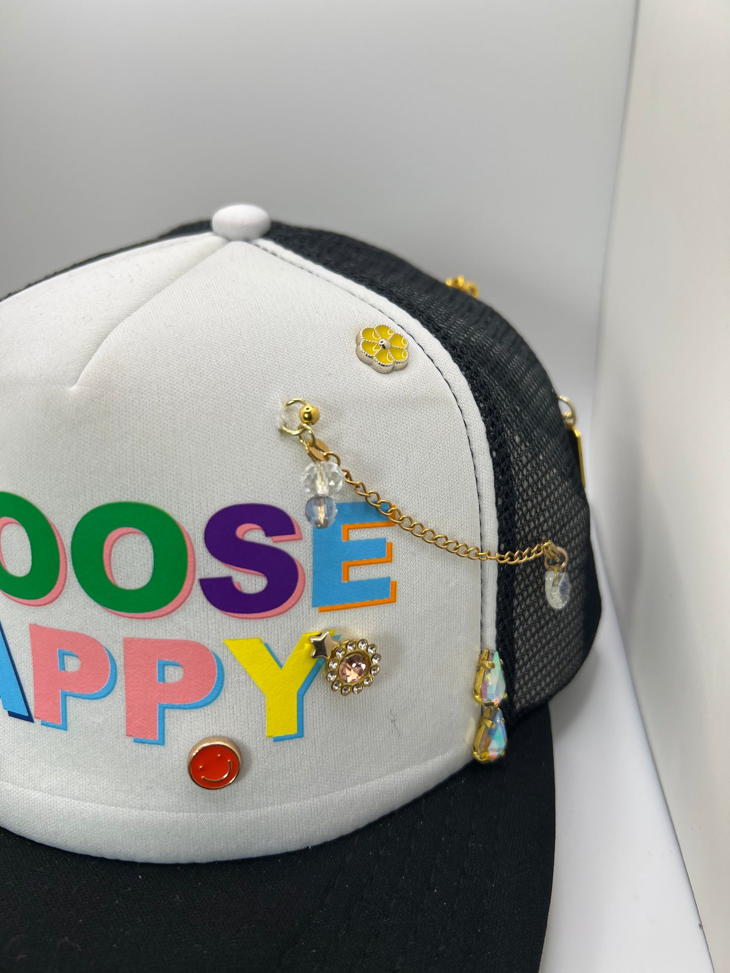 Choose Happy Junk Charm Trucker Hat