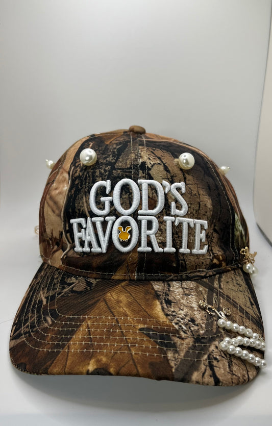 God's Favorite Pearl Charm Camo Hat