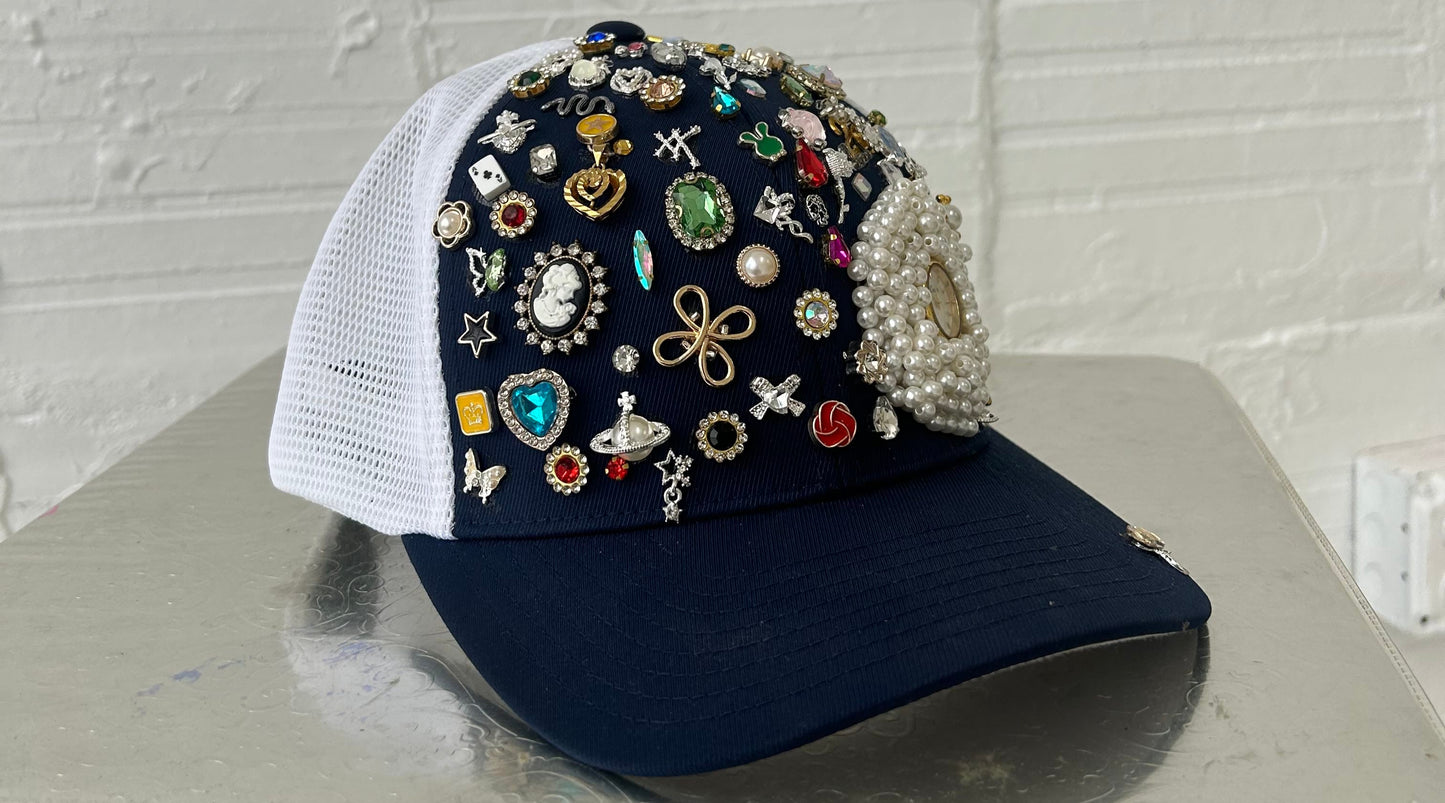 Navy Junk Charm Trucker Hat