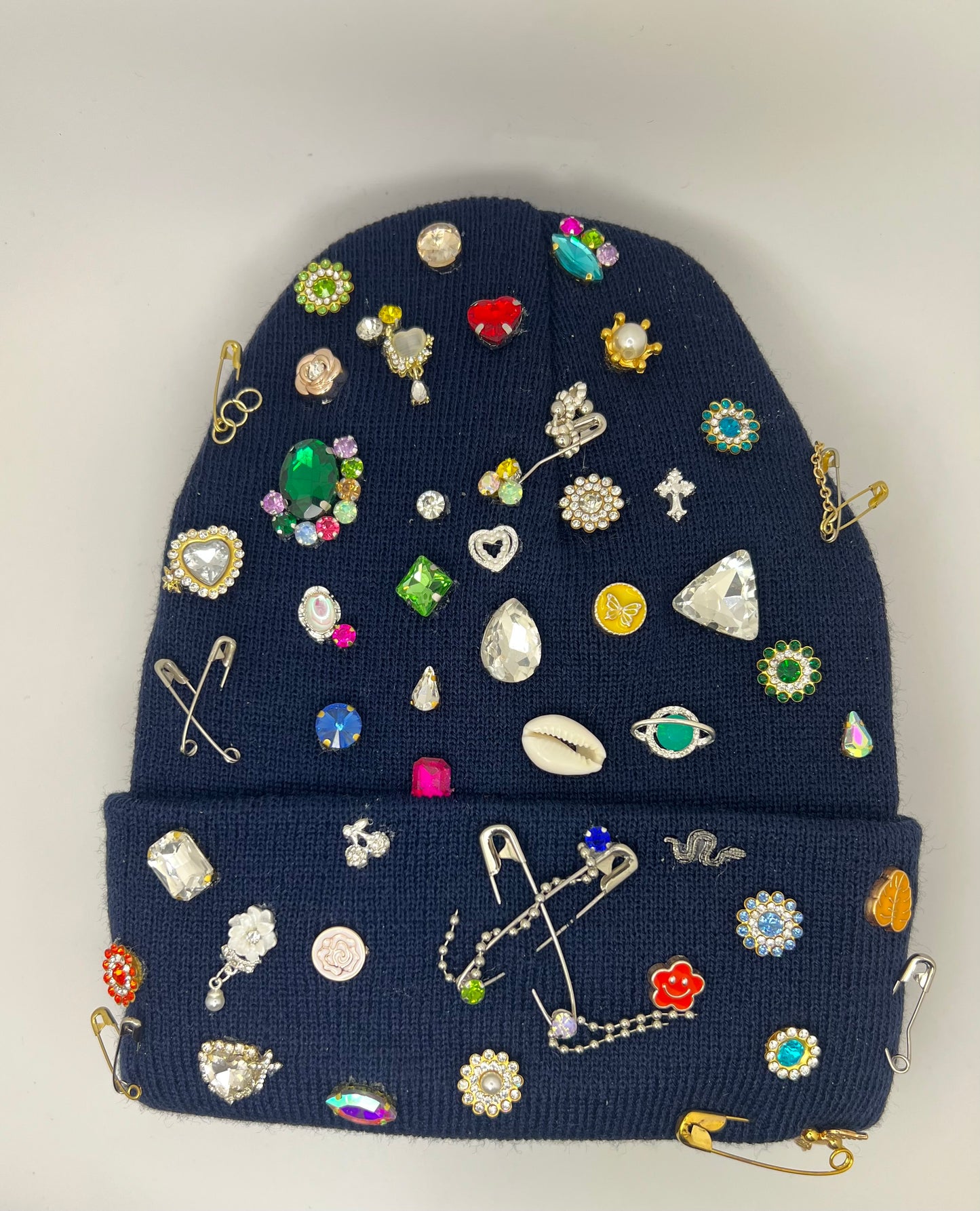 Navy Junk Charm Beanie