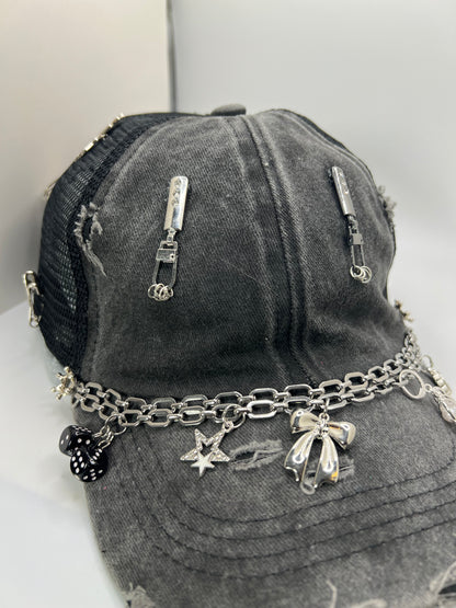 Punk Luxe Black Trucker Hat