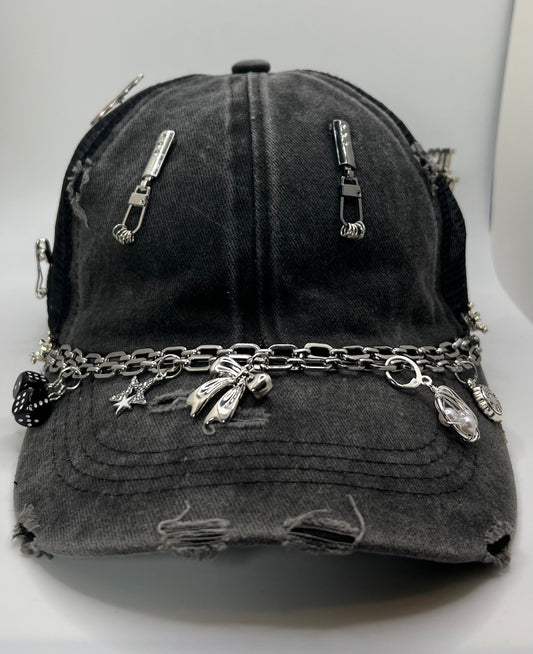 Punk Luxe Black Trucker Hat