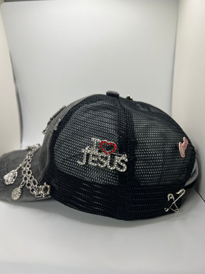 Punk Luxe Black Trucker Hat